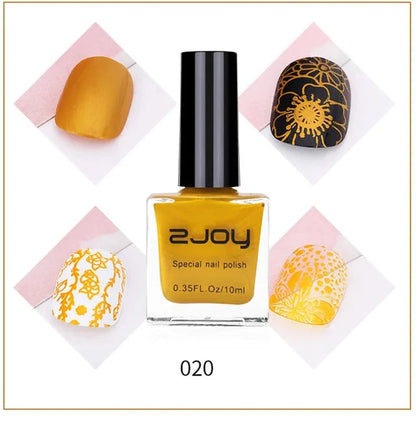 Nail Art Stamping Polish 10ML Semi-permanent varnish Printing UV Varnish Stamp for Nails Polishes Lacquer Top Coat Gel Polish #@ Good Vibrations