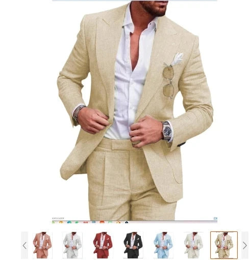 S-4XL Men Suits Prom Tuxedo Slim Fit 2 Piece Groom Wedding Suits for Men Custom Blazer 2 Pieces (jacket+pant)