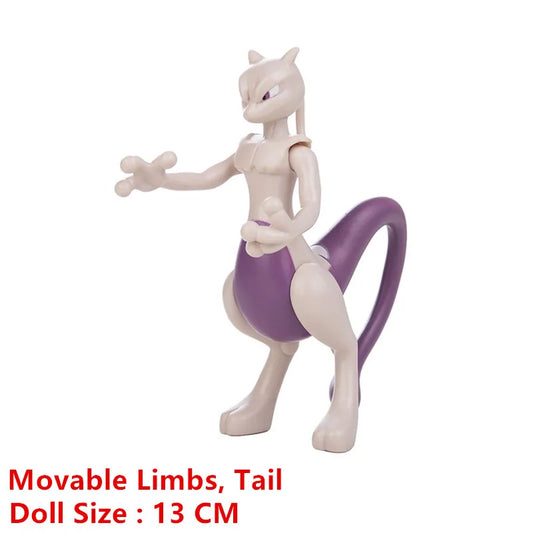 Pokemon 4-13Cm New Cartoons Movie Anime Figure Pikachu Mewtwo Charmander Blastoise Gurado Pet Action Model Toy Gifts Good Vibrations