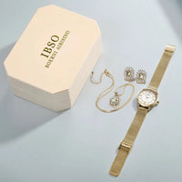 IBSO 2022 New Octagonal Box Women Quartz Movement Luxury Gift Set Custom Logo Watches Good Vibrations