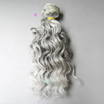 15cm & 25cm*100cm Wool rolls dolls wig for 1/3 1/4 1/6 BJD/SD Doll hair Accessories Good Vibrations