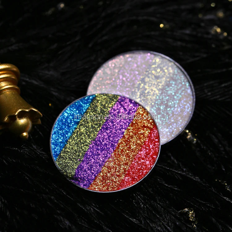 OEM Custom Logo Eye Shadow Private Label Monochrome 26mm Rainbow Multichrome Eyeshadow Good Vibrations