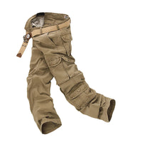 2023 New Men Cargo Pants Mens Loose Army Tactical Pants Multi-pocket Trousers Pantalon Homme Big Size 46 Male Military Overalls Good Vibrations