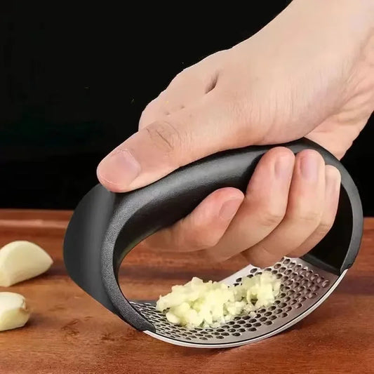 Upgraded Stainless Steel Garlic Press Squeezer Manual Garlic Ginger Rocker Crusher Garlic Cutting Mince Tools Kitchen Gadgets Good Vibrations