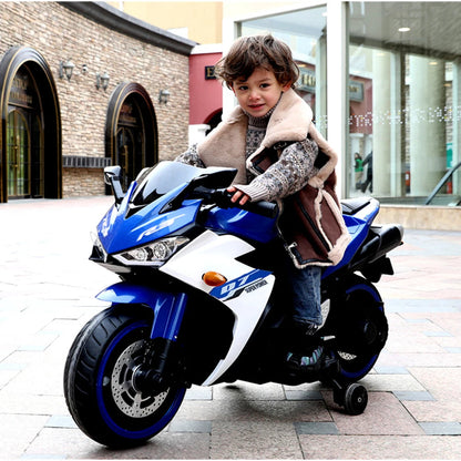 12 V Kids toys motorcycle/Kids electric car for Boys Girls with Training Wheels/manual throttle/ drive by hand/Lighting  wheels Good Vibrations