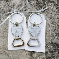 Customized Wedding Gifts For Guests Heart Bottle Wine Opener / Keychain Wedding Favor Birthday Party Souvenir Personalized Good Vibrations