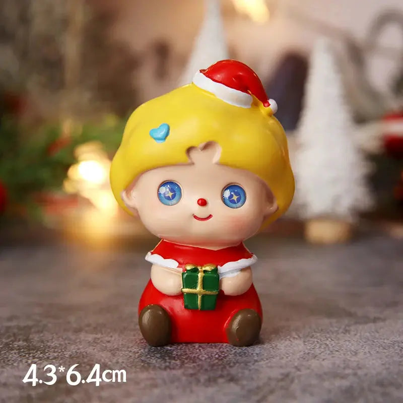 Christmas Cake Toppers Resin Santa Claus Cake Decor Xmas Tree Cupcake Dec Merry Christmas Decor For Home Happy new Year Gifts Good Vibrations