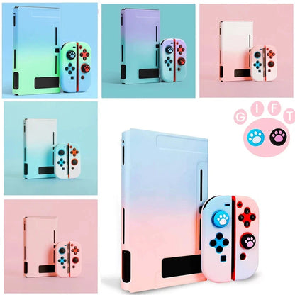 Kawaii Nintend Switch Pink Case Protective Hard Case Shell for Nintendos Switch Console JoyCon Colorful Back Cover Detachable Good Vibrations