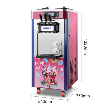 FEST Factory Direct Sell Ice Cream Machine Multi-functional Dual Motor Stainless Steel  Commercial Soft Ice Cream Maker Good Vibrations