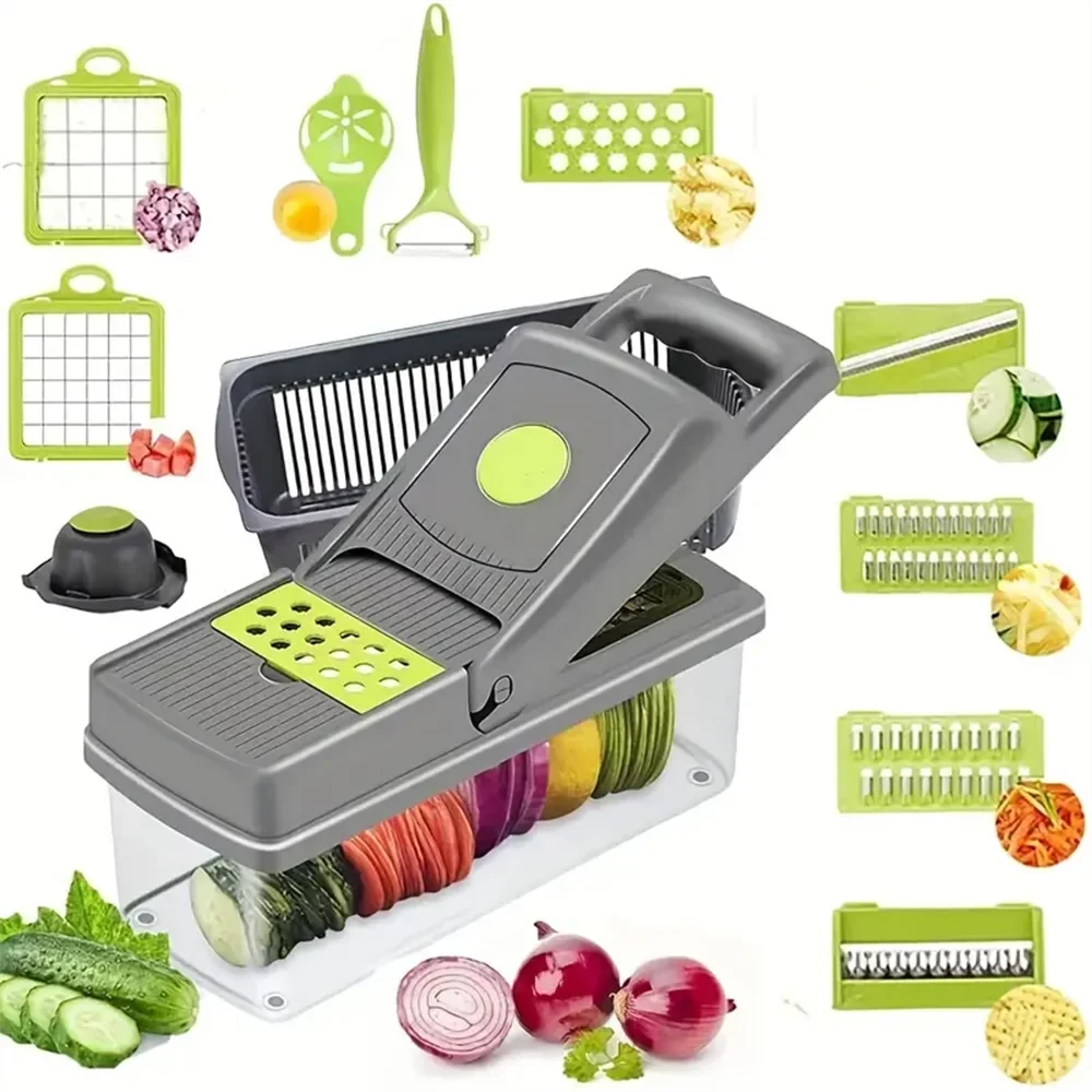 Kitchen Gadgets Rts Discount 8-blaeds Mandolin Manual Onion Veggie Chopper Dicer Kitchen Slicer Multifunctional Vegetable Cutter Good Vibrations