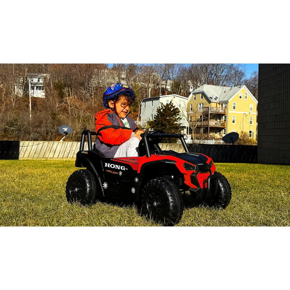 Ride on Electric Scooter for Kids, 4 Wheels 12V Ride on UTV Toy Electric Scooter with  Remote Control / for 3~6 Years Boys/girls Good Vibrations