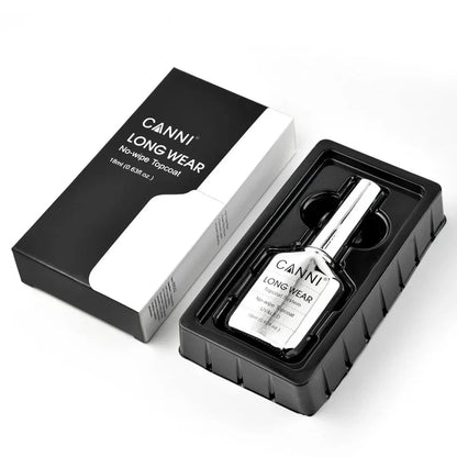 CANNI 18ml Bright Shiny Long Wear Diamond Topcoat Gel Polish Led Uv Gel Wholesale Nail Supply No Clean Topcoat Nail Gel Polish Good Vibrations