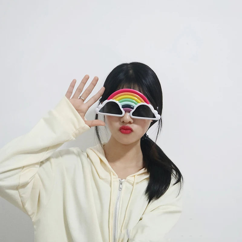 1 Pcs Sunglasses Funny Crazy Party Dress Glasses Accessories Novelty Costume Party Carnival Glasses Event Decoration Supplies Good Vibrations