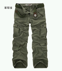 spring Autumn washing Multi-pocket camouflage overalls men cotton uniform pants men baggy cargo pants men,size 28-40 Good Vibrations
