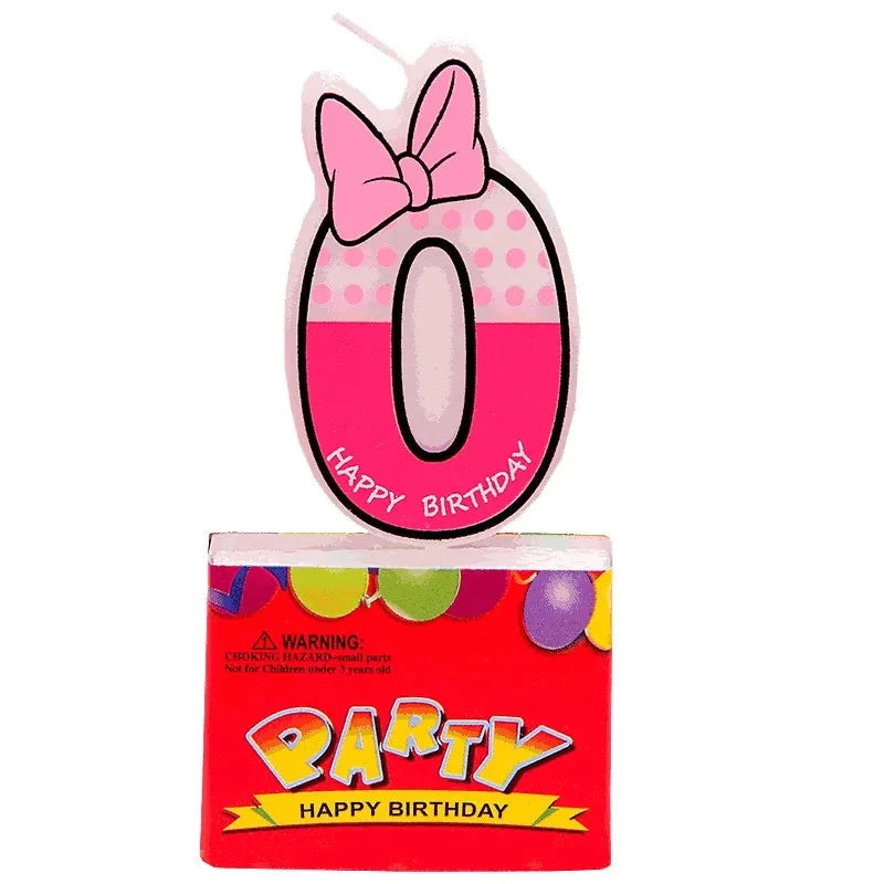 Birthday Candle Mouse Party Decorations Number Candle Cake Toppers Decorations for Home Kids's Gift Candle DIY Cake Flags Good Vibrations