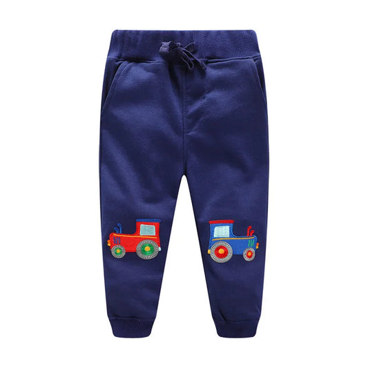 Jumping Meters Children Sweatpants Applique Cars Boys Trousers Pants Autumn Spring Baby Long Pants Fashion Boys Sport Clothing Good Vibrations