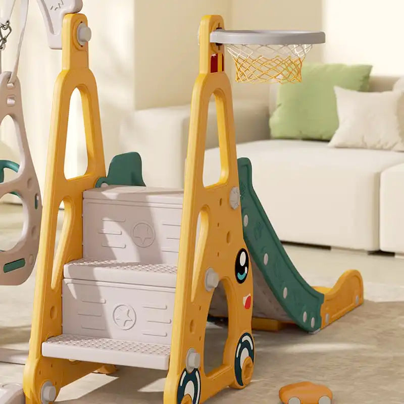 Children Outdoor Wood Playground Playhouse Swings Set Swing and Slide for Kids Good Vibrations