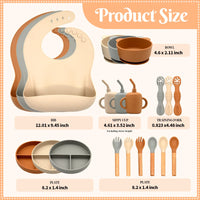 Custom Wholesale Supplies Nursing Weaning Products Silicone Baby Feeding Set Silicone Plate Bowl Spoon Tableware Good Vibrations