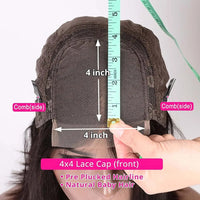 Raw Vietnamese Straight Human Hair Wigs 100% Virgin Hair Bleached Knots 4x4 Lace Closure Wigs for Women 250% Density Melt Skin Good Vibrations