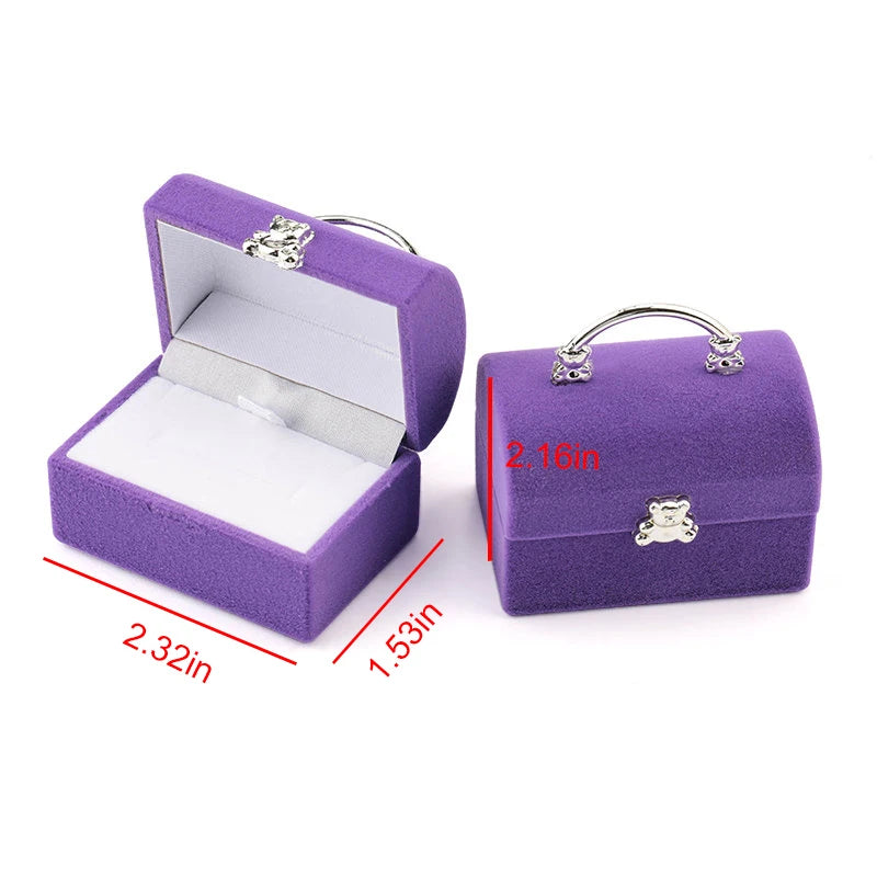 1 Piece Lovely Velvet Jewelry Box Container Wedding Ring Box for Earrings Necklace Bracelet Display Gift Box Holder 16 styles Good Vibrations