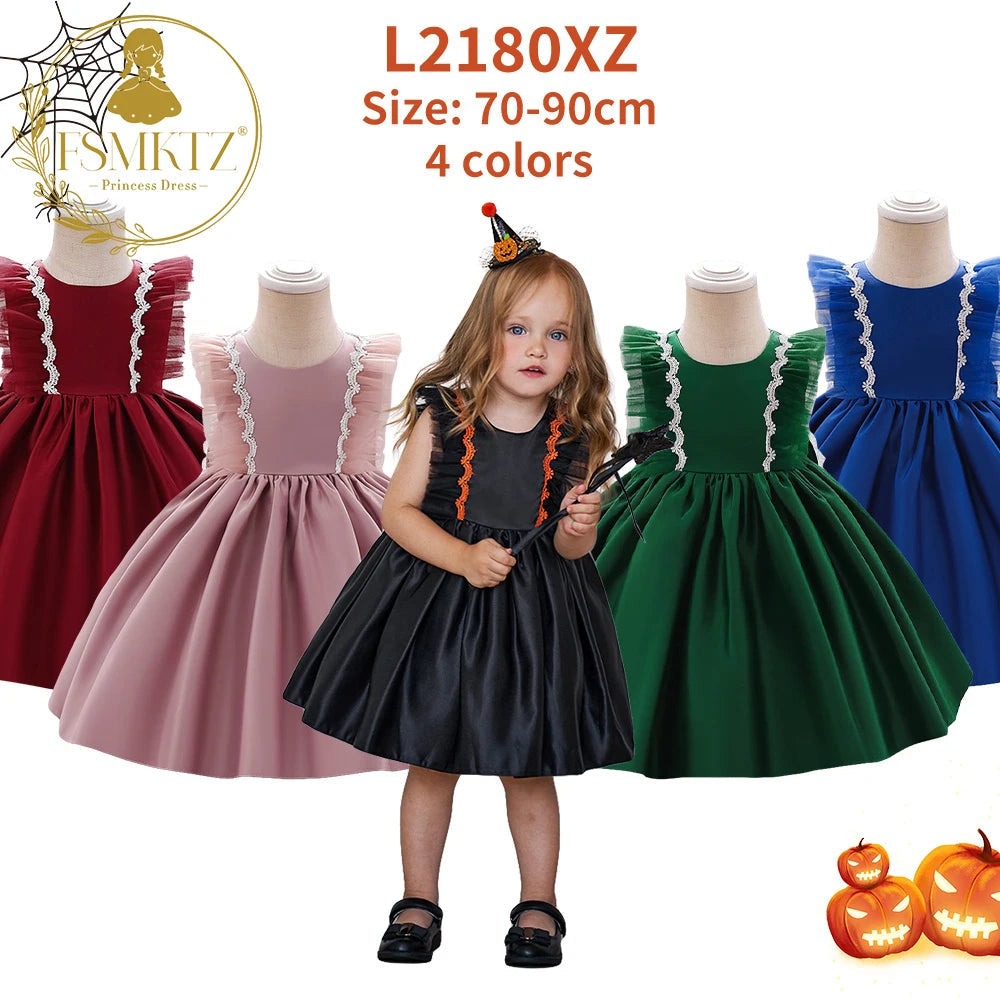 FSMKTZ Kids Dresses for Girls Summer Cosplay Costumes Halloween Costume for Kids Costume for Kids Halloween Good Vibrations