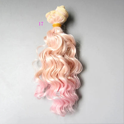 15cm & 25cm*100cm Wool rolls dolls wig for 1/3 1/4 1/6 BJD/SD Doll hair Accessories Good Vibrations