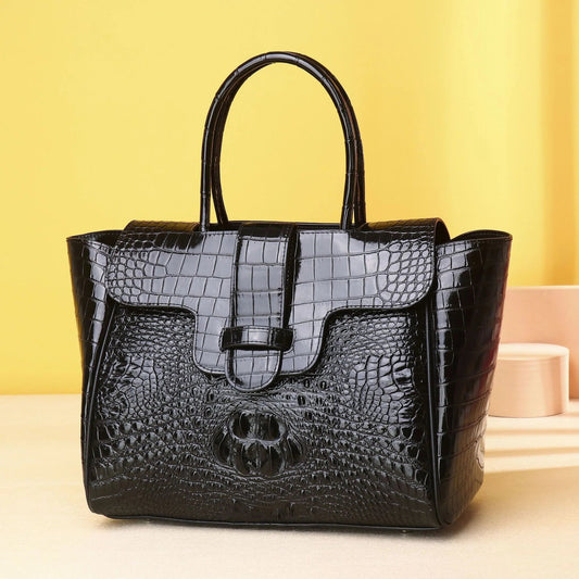 2025 New Luxury Trendy  High Quality Crocodile Pattern Shoulder Bag for Women, Large Capacity Fashionable Handbag Good Vibrations