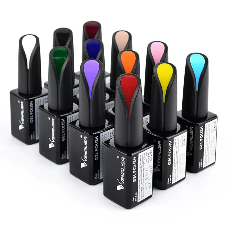 Venalisa 15ml Nail Art Gel Polish for Nails French Tip Manicure Gel Varnish Enamel Lacquer Color OEM Logo UV LED Nail Gel Polish Good Vibrations