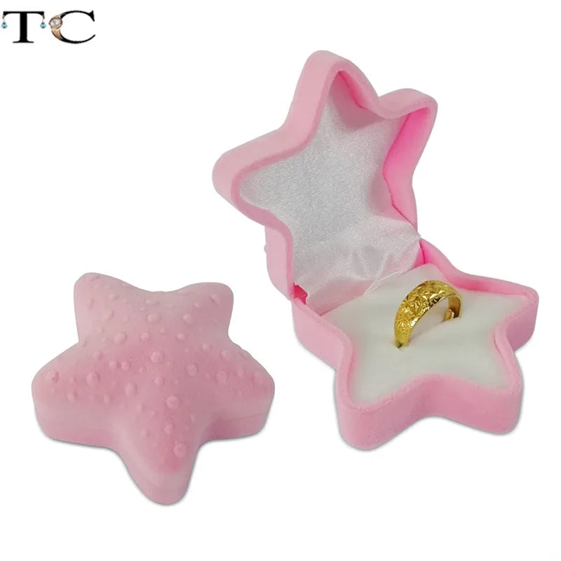 Creative Velvet Jewelry Box Mini Container Ring Box Earrings Rings Storage Box Small Accessories Display Gift Box Good Vibrations