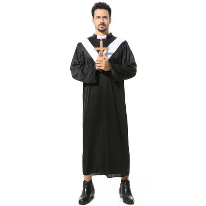 Halloween Costume Cosplay Jesus Christ Outfit Male Missionary Priest the Virgin Mary Priest Nun Bishop Costume Good Vibrations