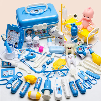 Doctor Set For Kids Pretend Play Girls Role-playing Games Hospital Accessorie Medical Kit Nurse Tools Bag Toys For Children Gift Good Vibrations
