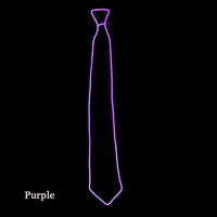 Flashing Neon Light LED Tie Halloween Christmas Dance Supplies Wedding Performance Decoration Luminous EL Wire Necktie Good Vibrations