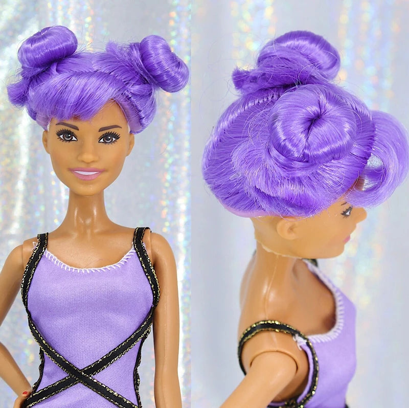 Small Wig For Doll Toy Head Princess Doll Head Candy Color DIY Toy Wig Gold Purple Pink Green Black 1/6 Wig LOLS Dolls Wig Good Vibrations
