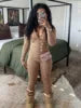 Custom 2 Piece Set Women Outfits Zipper Top and Flare Pants 2 Piece Sets Casual Two Piece Jogger Set Womens Fall Winter Clothing Good Vibrations