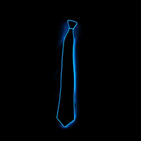 Flashing Neon Light LED Tie Halloween Christmas Dance Supplies Wedding Performance Decoration Luminous EL Wire Necktie Good Vibrations
