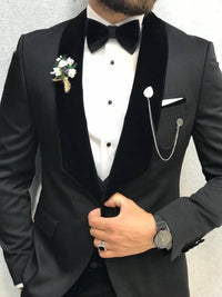 Morili One Button Wedding Party 3 Piece Suit for Man Velveteet Collar  Slim Fit Waistcoat With Double Buttons MMSB46 Good Vibrations