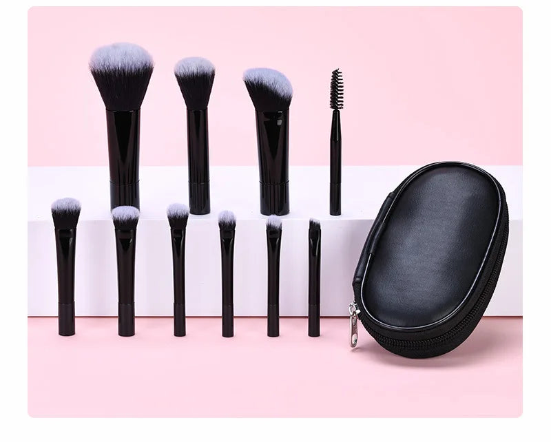 Wholesale 10 Pcs Makeup Brushes Tool Set Cosmetic Powder Eye Shadow Foundation Blush Blending Makeup Brush Set Good Vibrations