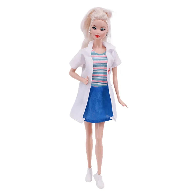 Doctor And Nurse Clothes, Mini Medical Equipment,Protective Suit,Uniform Suitable For 11.5 Inch Ken & 30cm Doll Accessories Good Vibrations