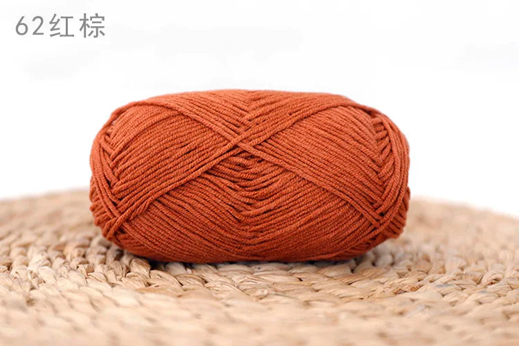 Factory Wholesale Recycled Baby Cotton Yarn 4 Strands of Milk Yarn Bag for Doll Clothes Hand-Knitted High Tenacity for Weaving Good Vibrations