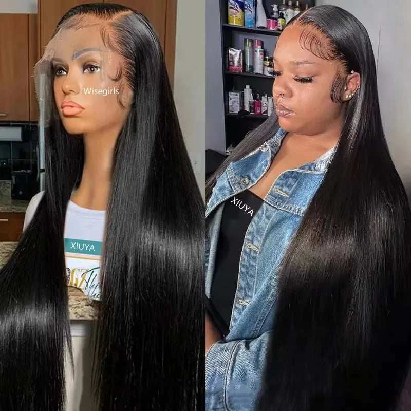 Glueless Lace Wigs Bone Straight Indian Virgin Human Hair Lace Front Wigs Full Frontal HD Lace Wig Human Hair Vendor Affordable Good Vibrations