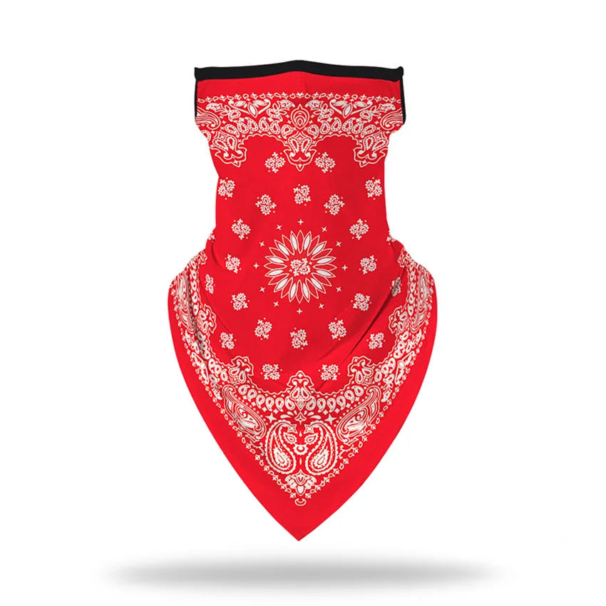 Coexistence Summer UV Protected Polyester Women's Cycling Bandana Breathable Triangle Face Mask Scarf Sun Protection Veil Good Vibrations