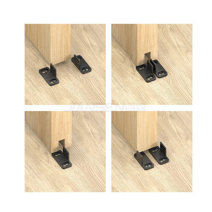 Wholesale Black Adjustable Carbon Steel Stay Roller Hardware Furniture Hardware Floor Guide Barn Door Guide for Bottom Good Vibrations