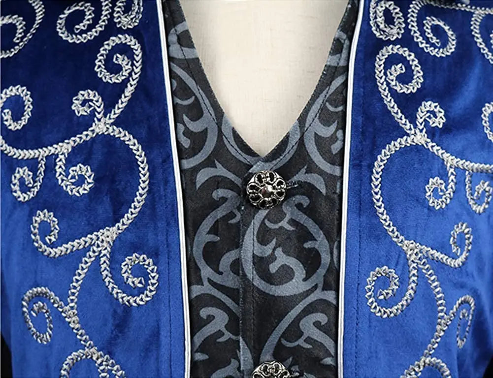Medieval Men's Steampunk Vintage Tailcoat Jacket Gothic Victorian Frock Coat Uniform Halloween Costume Good Vibrations