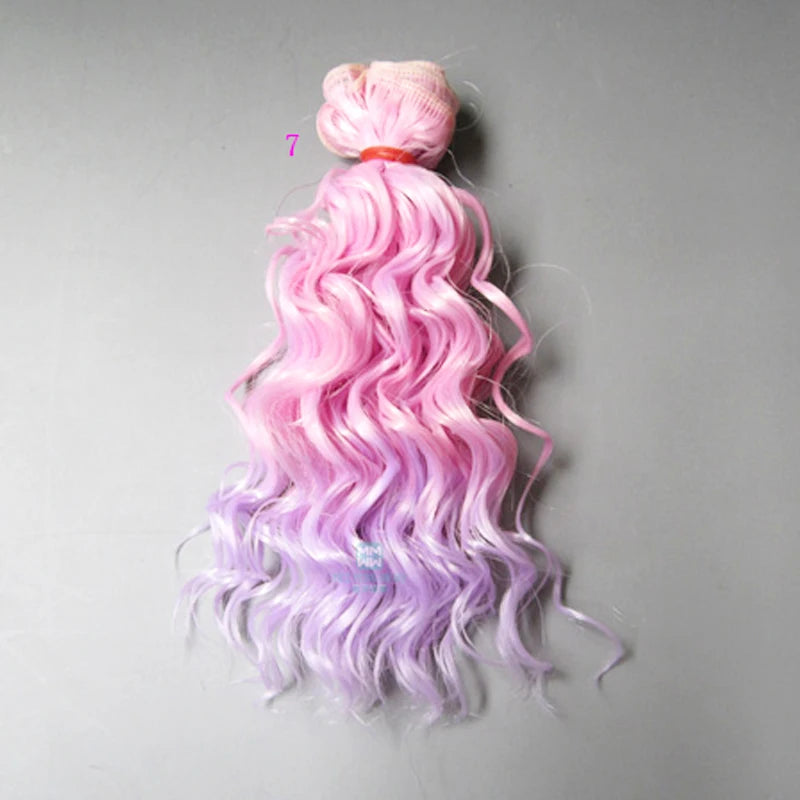 15cm & 25cm*100cm Wool rolls dolls wig for 1/3 1/4 1/6 BJD/SD Doll hair Accessories Good Vibrations