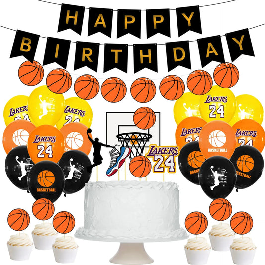 New Original Basketball Theme Basketball Birthday Balloon Commemorative 24 Party Layout Good Vibrations