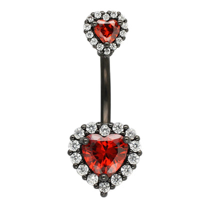 JHJT 14G Heart Belly Button Piercing Navel Ring 316L Surgical Stainless Steel CZ Belly Piercing Ombligo Jewelry for Women Good Vibrations Adult Super Store