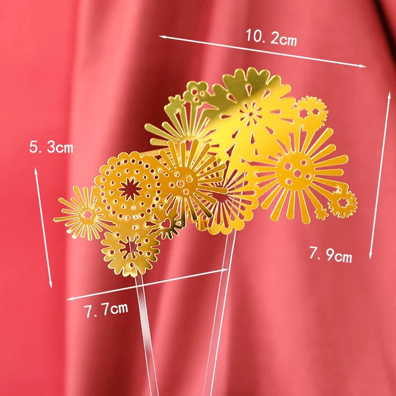 Happy Wedding  Anniversary Gold Castle Acrylic Cake Toppers  Bride Groom Mr Mrs Wedding Diamond Ring Cake Supplies Decoration Good Vibrations