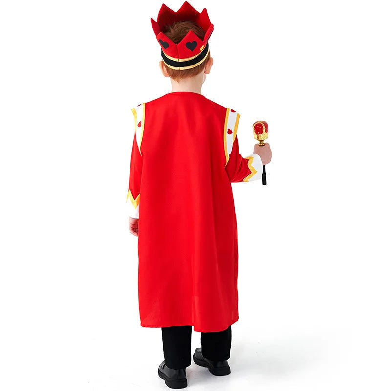 Children's Fairy Tale Role-play Show Halloween Costume Poker Red King Set Good Vibrations