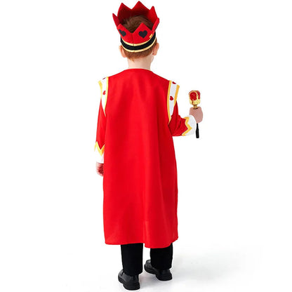 Children's Fairy Tale Role-play Show Halloween Costume Poker Red King Set Good Vibrations