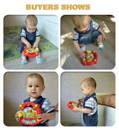 Baby Musical Toy with Animal Sound Kids Piano Keyboard Electric Flashing Music Instrument Early Educational Toys for Children Good Vibrations